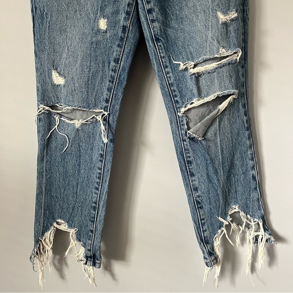 Blank NYC The Madison High Rise Crop Shark Bite Ankle Hem Mom Jeans Size 25 - Picture 5 of 15